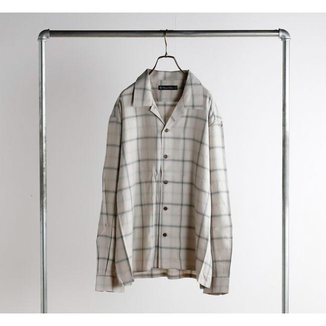 Audience オーディエンス AUD6665 「西脇」 レーヨン オンブレチェック オープンカラー 長袖シャツ |  | 01