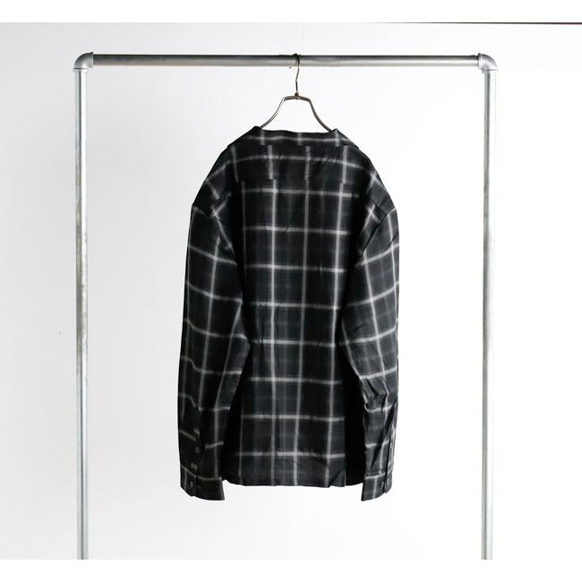 SALE40%OFF // Audience オーディエンス AUD6665 「西脇」 レーヨン オンブレチェック オープンカラー 長袖シャツ |  | 04