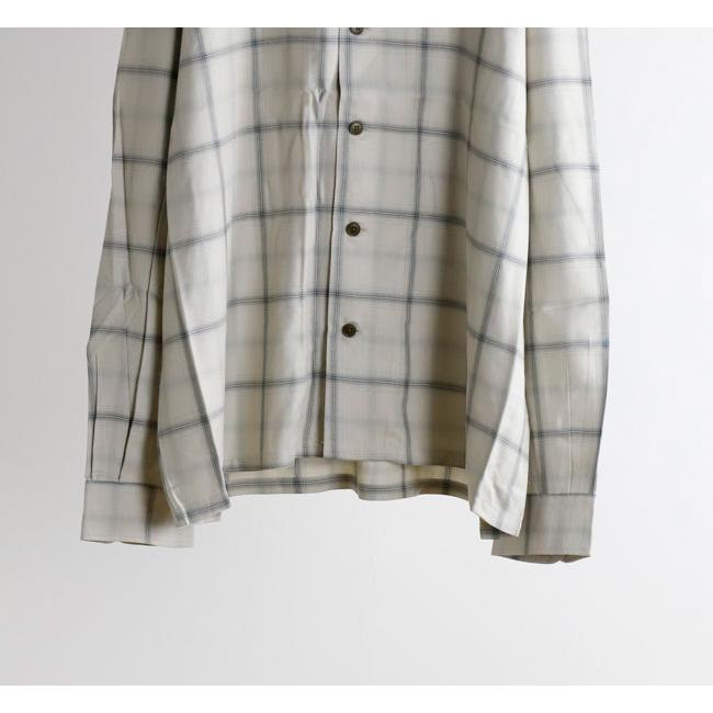 SALE40%OFF // Audience オーディエンス AUD6665 「西脇」 レーヨン オンブレチェック オープンカラー 長袖シャツ |  | 06