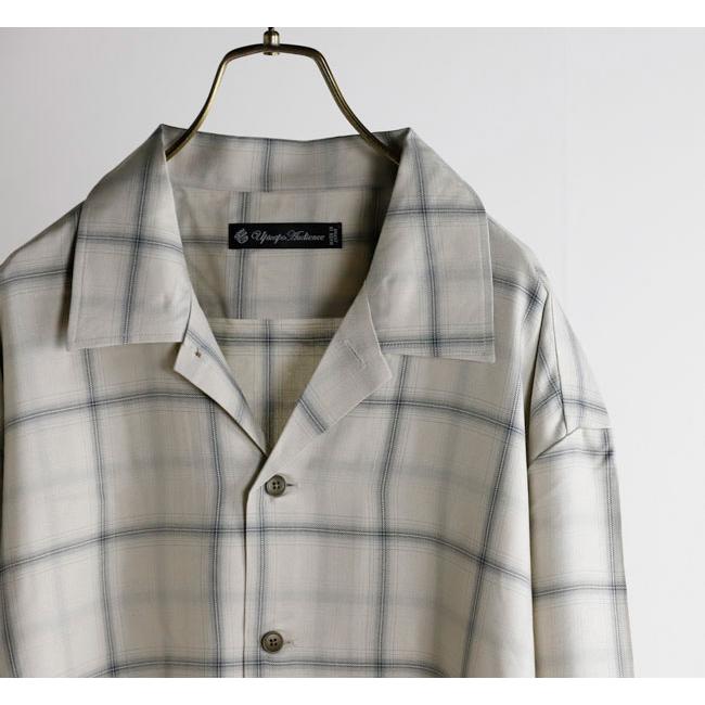 Audience オーディエンス AUD6665 「西脇」 レーヨン オンブレチェック オープンカラー 長袖シャツ |  | 07