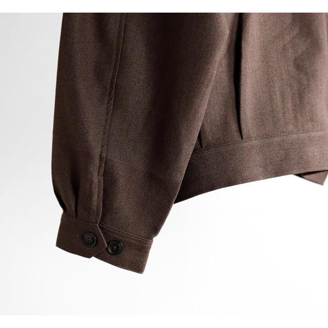 SALE30%OFF //Audience オーディエンス AUD7364 ラナテック メランジヘリンボンツイード ドリズラー ジャケット 日本製 |  | 09