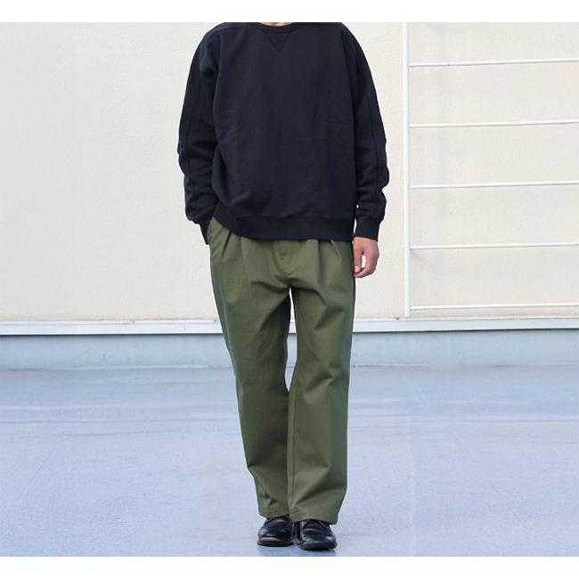 Audience オーディエンス AUD3655 「遠州」11オンス ヘビーカツラギ BOXタック ワイド イージーパンツ MADE IN JAPAN 日本製 | 