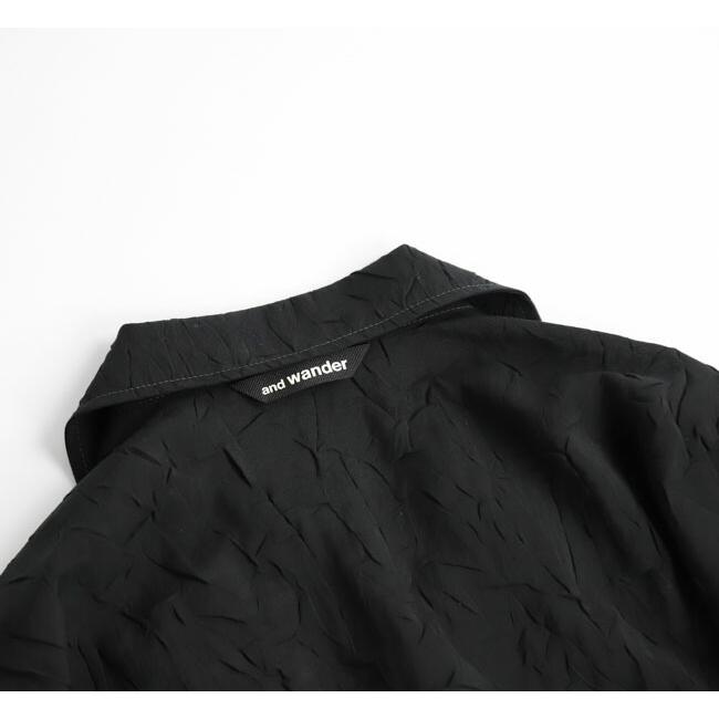 SALE30%OFF // and wander アンドワンダー washer pleated open LS shirt ワッシャープリーツシャツ 長袖 5745183066 |  | 10