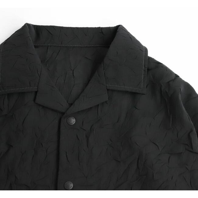 SALE30%OFF // and wander アンドワンダー washer pleated open LS shirt ワッシャープリーツシャツ 長袖 5745183066 |  | 04