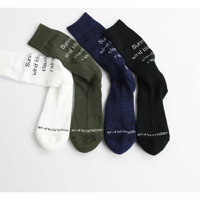 and wander アンドワンダー PE/CO pile socks パイルソックス 5744988241 |  | 01