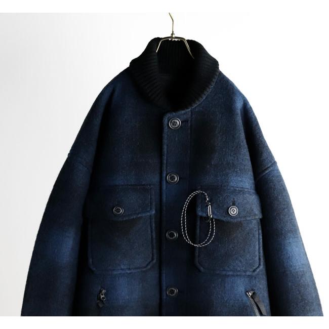 SALE30%OFF //and wander アンドワンダー 5283052 ウールシャギージャケットロング wool shaggy jacket long |  | 03