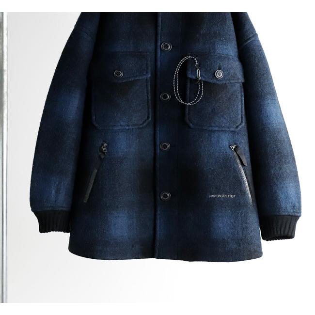 SALE30%OFF //and wander アンドワンダー 5283052 ウールシャギージャケットロング wool shaggy jacket long |  | 04