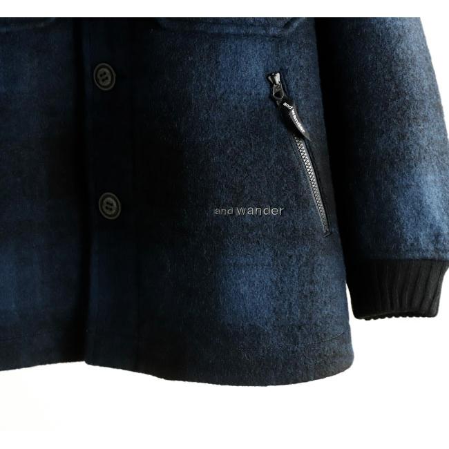 SALE30%OFF //and wander アンドワンダー 5283052 ウールシャギージャケットロング wool shaggy jacket long |  | 08