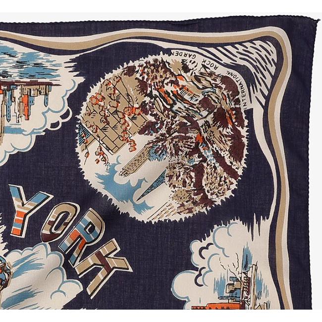 BINDU ビンドゥー BBB1313-NY2 マッププリント スカーフ NEWYORK NAVY |  | 07