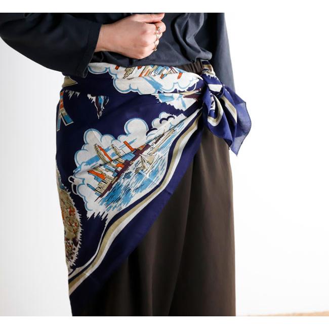 BINDU ビンドゥー BBB1313-PAR マッププリント スカーフ PARIS NATURAL |  | 03