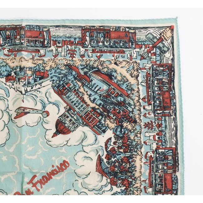 BINDU ビンドゥー BBB1312-SF マッププリント バンダナ SAN FRANCISCO SAXE BLUE |  | 08