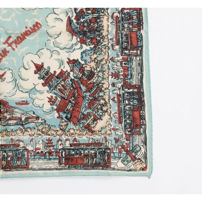 BINDU ビンドゥー BBB1312-SF マッププリント バンダナ SAN FRANCISCO SAXE BLUE |  | 09