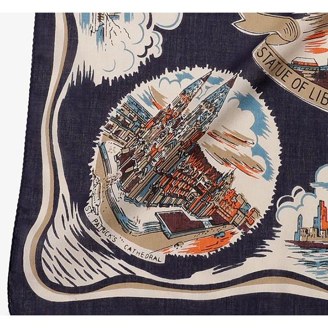 BINDU ビンドゥー BBB1312-NY2 マッププリント バンダナ NEWYORK NAVY |  | 10