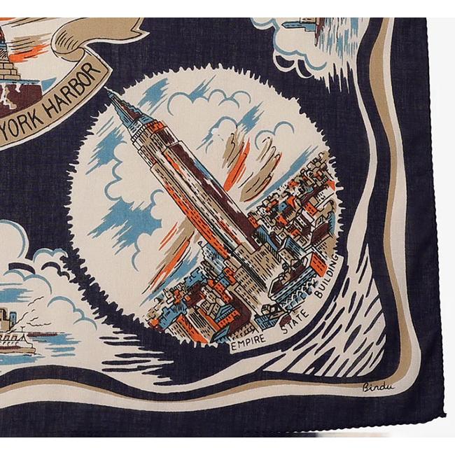 BINDU ビンドゥー BBB1312-NY2 マッププリント バンダナ NEWYORK NAVY |  | 11