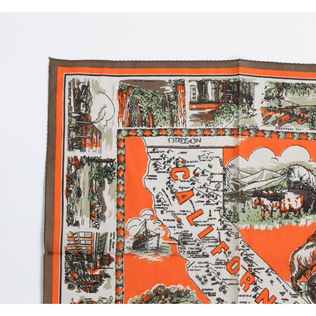 BINDU ビンドゥー BBB1312-CA3 マッププリント バンダナ CALIFORNIA ORANGE |  | 10