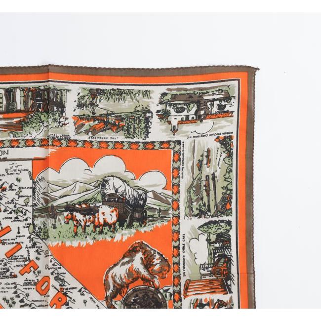 BINDU ビンドゥー BBB1312-CA3 マッププリント バンダナ CALIFORNIA ORANGE |  | 08