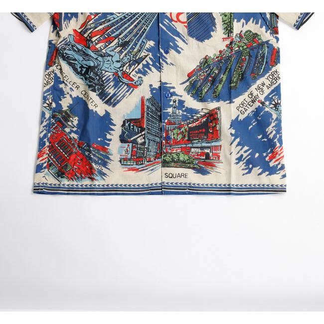 BINDU ビンドゥー PIM7725-NY3 Blue HAWAIIAN SHIRTS ハワイアンシャツ NewYork3 Natural Blue |  | 10