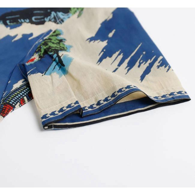 BINDU ビンドゥー PIM7725-NY3 Blue HAWAIIAN SHIRTS ハワイアンシャツ NewYork3 Natural Blue |  | 11
