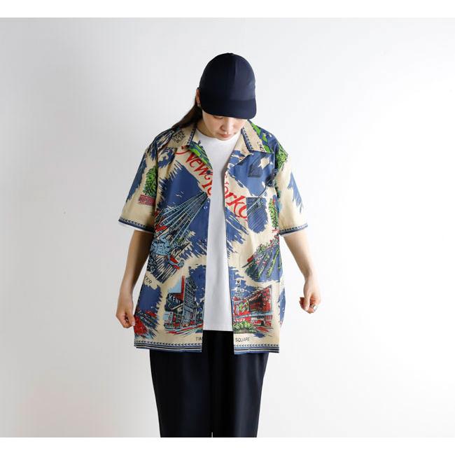 BINDU ビンドゥー PIM7725-NY3 Blue HAWAIIAN SHIRTS ハワイアンシャツ NewYork3 Natural Blue |  | 01