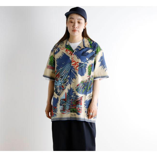 BINDU ビンドゥー PIM7725-NY3 Blue HAWAIIAN SHIRTS ハワイアンシャツ NewYork3 Natural Blue |  | 04
