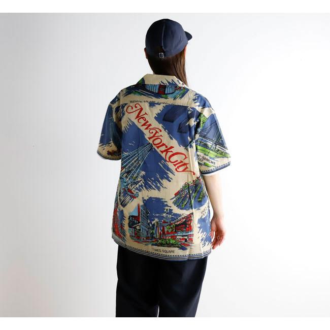 BINDU ビンドゥー PIM7725-NY3 Blue HAWAIIAN SHIRTS ハワイアンシャツ NewYork3 Natural Blue |  | 05