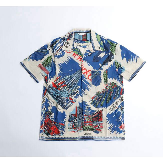 BINDU ビンドゥー PIM7725-NY3 Blue HAWAIIAN SHIRTS ハワイアンシャツ NewYork3 Natural Blue |  | 06