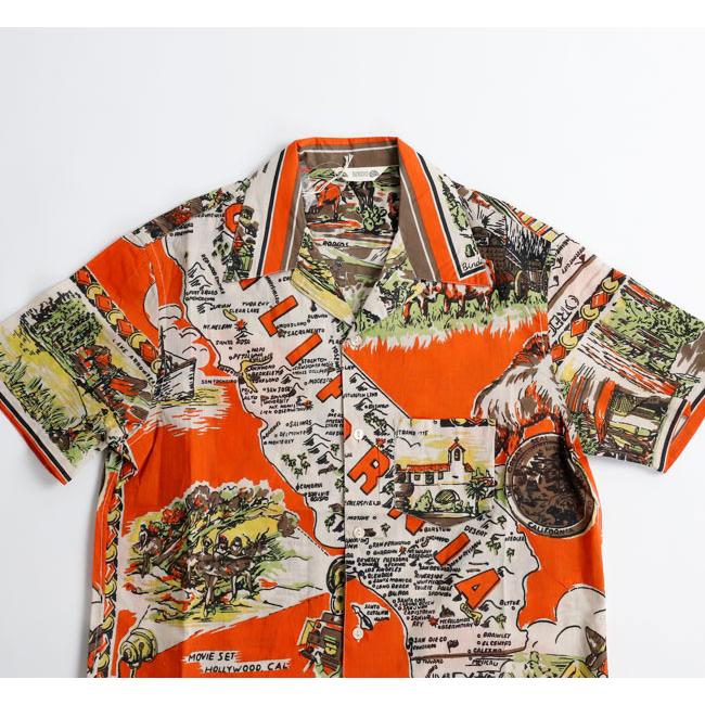BINDU ビンドゥー PIM7725-C3 ORNG HAWAIIAN SHIRTS ハワイアンシャツ California3 Orange |  | 06