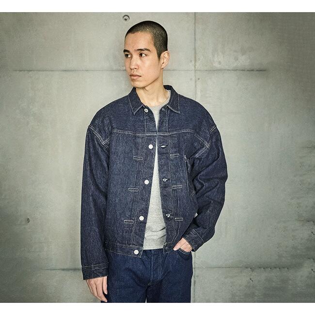 orslow オアスロウ TYPE1 PLEATED FRONT BLOUSE ONE WASH デニムジャケット 03-6011-81 |  | 02