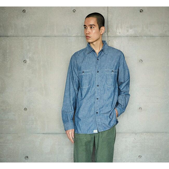 orslow オアスロウ CHAMBRAY WORK SHIRT シャンブレーシャツ 01-8070-84 | 