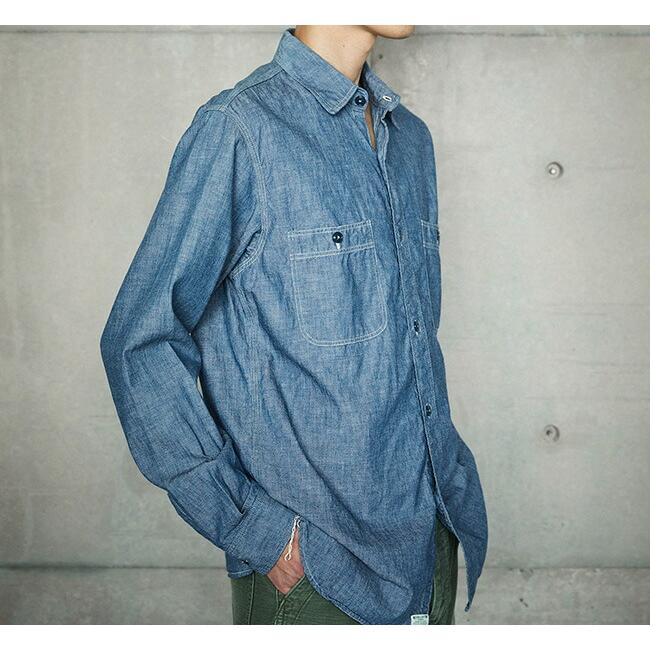 orslow オアスロウ CHAMBRAY WORK SHIRT シャンブレーシャツ 01-8070-84 |  | 01