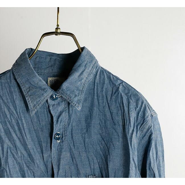 orslow オアスロウ CHAMBRAY WORK SHIRT シャンブレーシャツ 01-8070-84 |  | 08