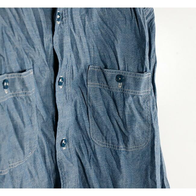 orslow オアスロウ CHAMBRAY WORK SHIRT シャンブレーシャツ 01-8070-84 |  | 09