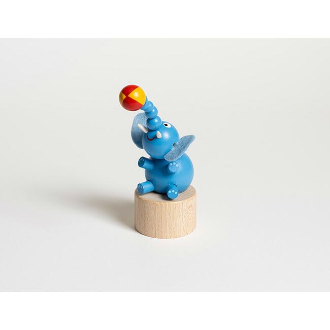 DETOA Wooden Push Up Toy Blue Elephant. no.14321 木製玩具 | 