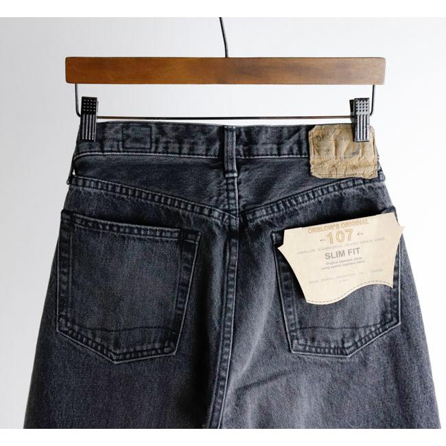 orslow オアスロウ 107 IVY FIT BLACK DENIM STONE アイビーフィット