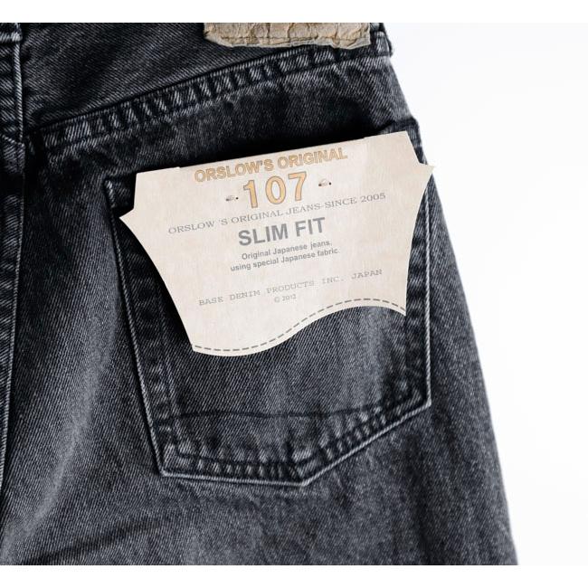 orslow オアスロウ 107 IVY FIT BLACK DENIM STONE アイビーフィット