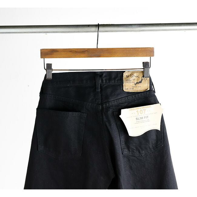 orslow オアスロウ 107 IVY FIT BLACK DENIM アイビーフィット