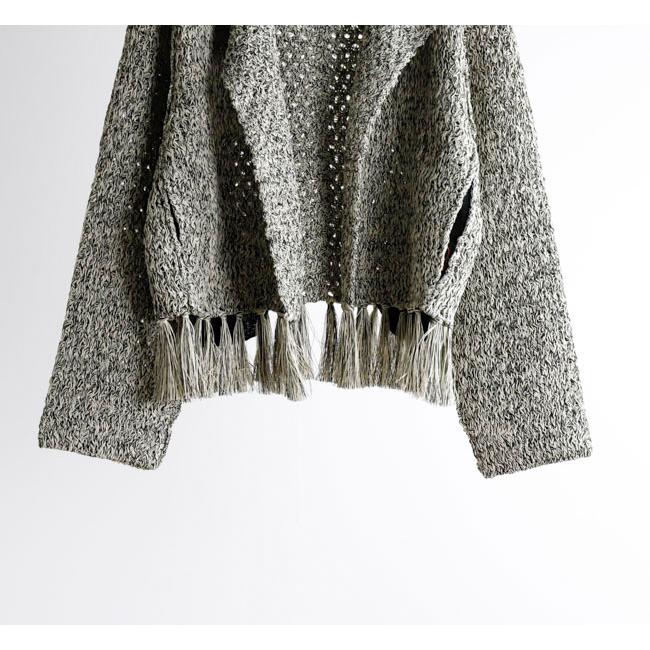 SALE40%OFF //unfil アンフィル double honeycomb mesh fringed cardigan ボタンレスカーディガン WVSP-UW111 |  | 12