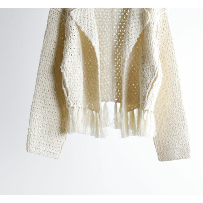 SALE40%OFF //unfil アンフィル double honeycomb mesh fringed cardigan ボタンレスカーディガン WVSP-UW111 |  | 15