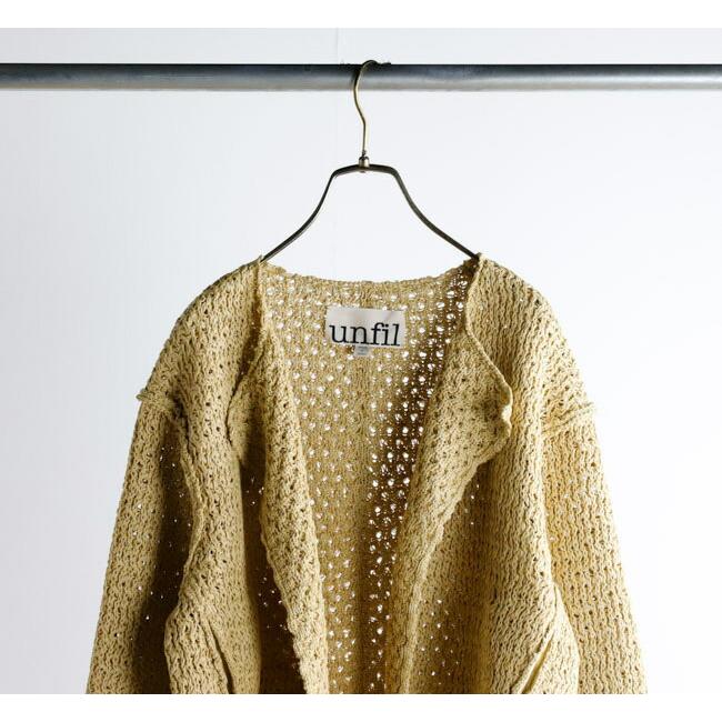 SALE40%OFF //unfil アンフィル double honeycomb mesh fringed cardigan ボタンレスカーディガン WVSP-UW111 |  | 17