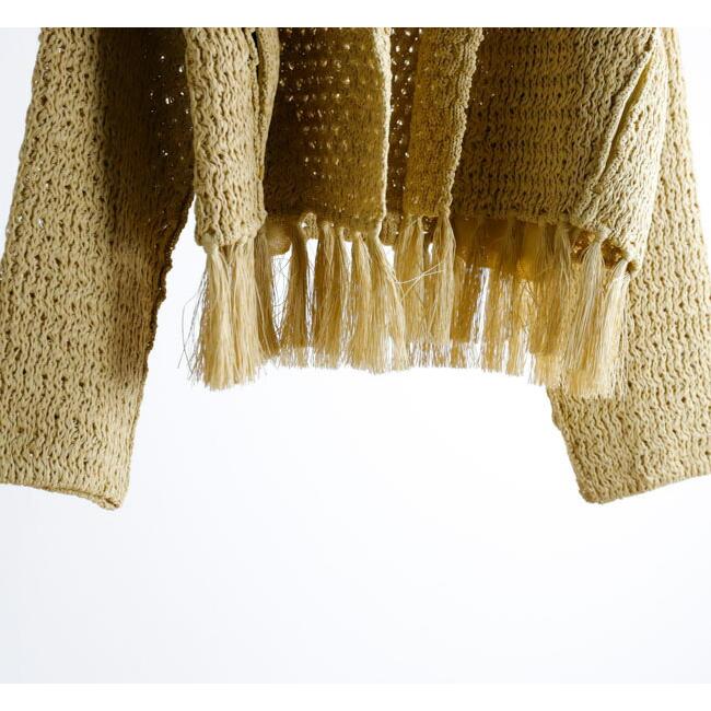 SALE40%OFF //unfil アンフィル double honeycomb mesh fringed cardigan ボタンレスカーディガン WVSP-UW111 |  | 18