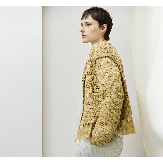 SALE40%OFF //unfil アンフィル double honeycomb mesh fringed cardigan ボタンレスカーディガン WVSP-UW111 |  | 02