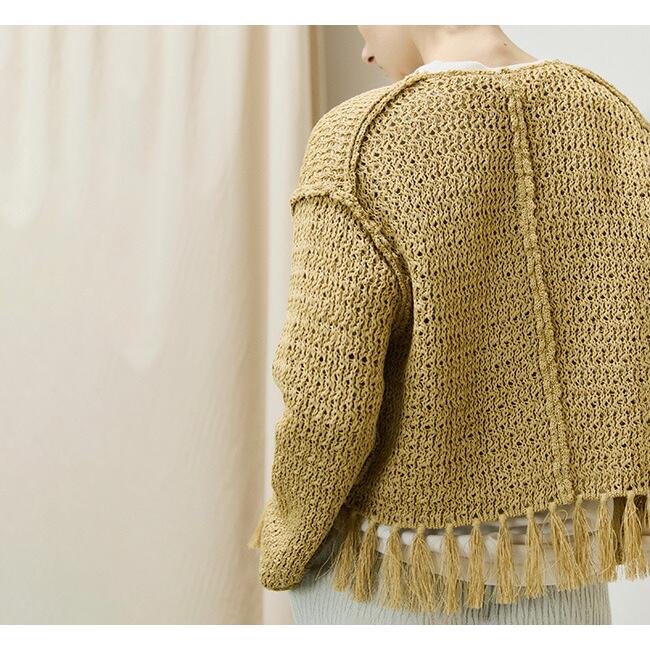 SALE40%OFF //unfil アンフィル double honeycomb mesh fringed cardigan ボタンレスカーディガン WVSP-UW111 |  | 04