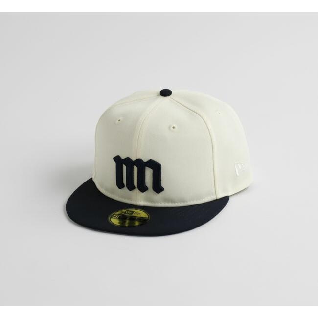 NEW ERA ニューエラ 59FIFTY ソフトバックラム Powered by GORO NAKATSUGAWA（min-nano）クローム ネイビーバイザー 14460929 | 