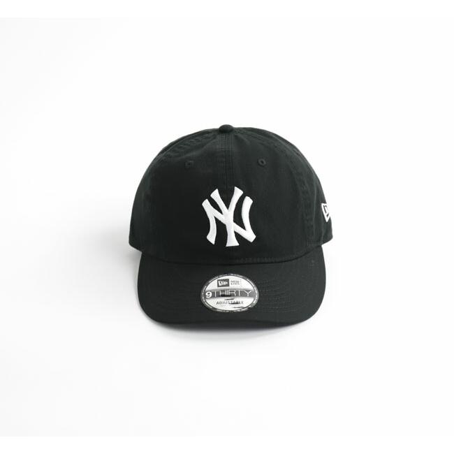 NEW ERA ニューエラ 9THIRTY ニューヨーク・ヤンキース ウォッシュドコットン ブラック × ホワイト 14525045 | 