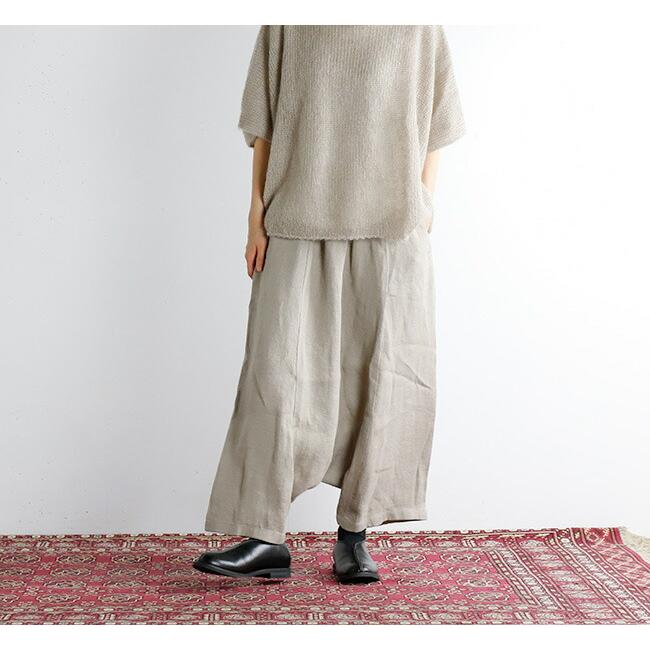 evameva (エヴァムエヴァ) linen sarrouel pants / リネン
