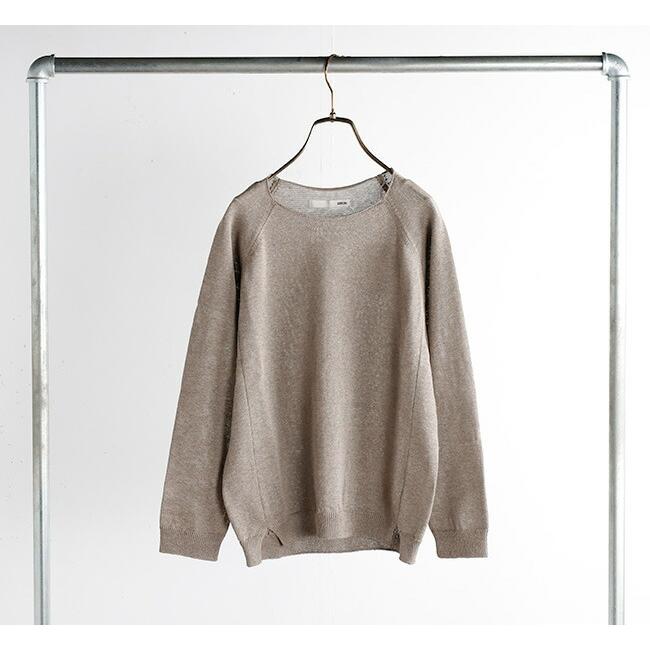 evam eva エヴァムエヴァ コットンプルオーバー dry cotton raglan pullover　E241K034｜old｜09