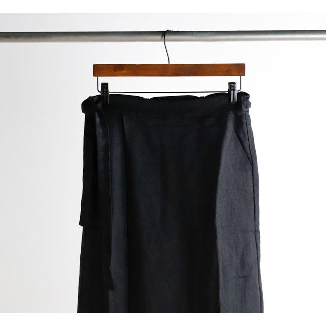 evam eva エヴァムエヴァ リネンラップスカート linen wrap
