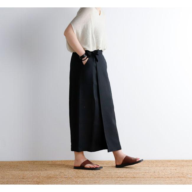 evam eva エヴァムエヴァ リネンラップスカート linen wrap skirt　E241T200 |  | 02
