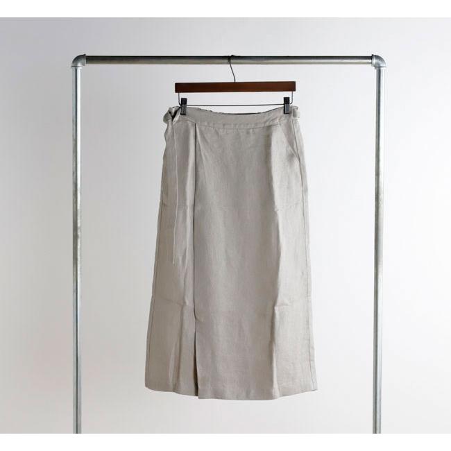 evam eva エヴァムエヴァ リネンラップスカート linen wrap skirt　E241T200 |  | 07
