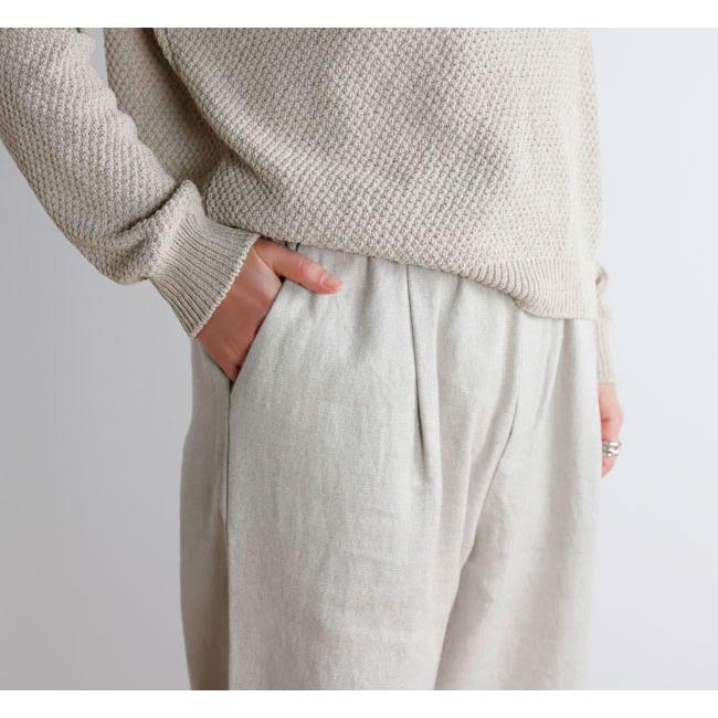 試着のみ美品　evam eva  リネンコットンパンツ　生成り 楽天市場】evam eva エヴァムエヴァ リネンパンツ linen pants